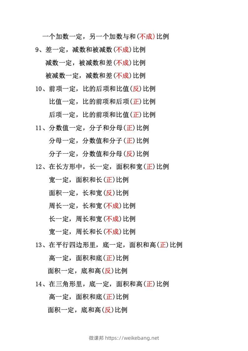 图片[2]-六年级下册数学正反比例专项练习-微课邦