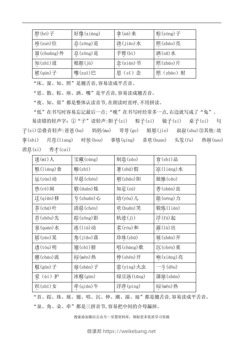 图片[2]-一年级语文下册期末总结—易读（写）错的字-微课邦