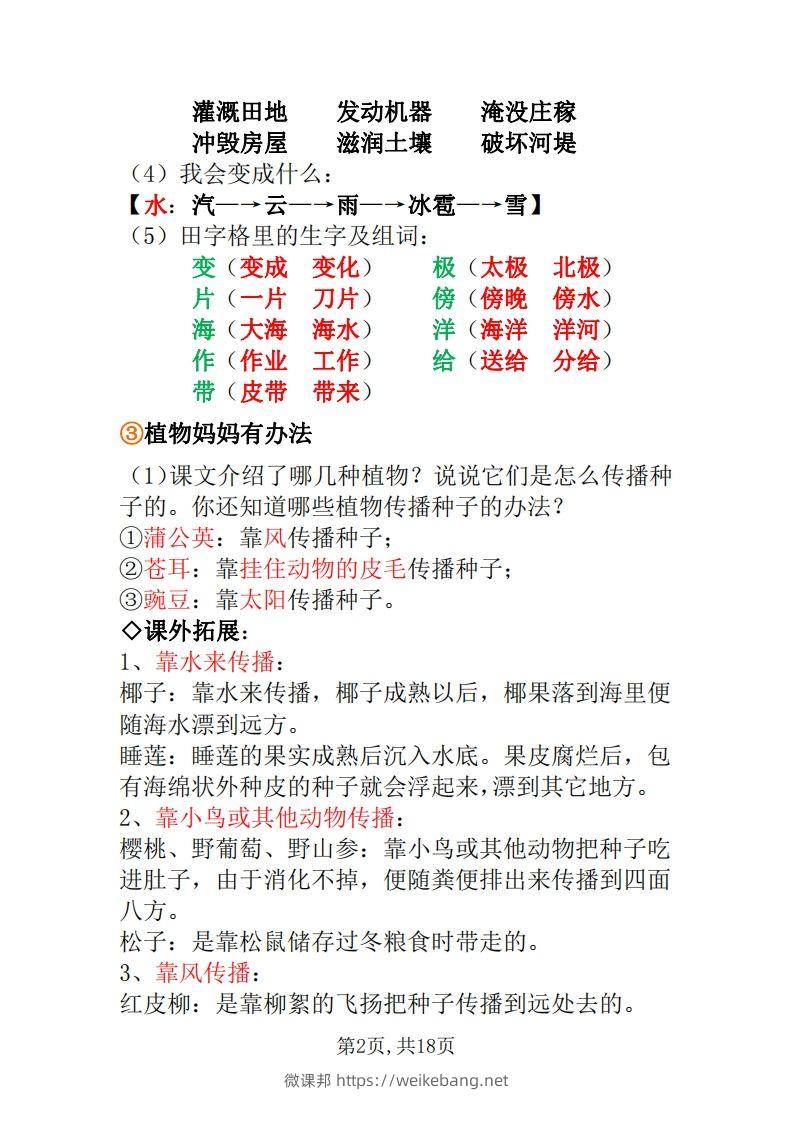 图片[2]-二年级上册语文全册每课重点知识点-微课邦