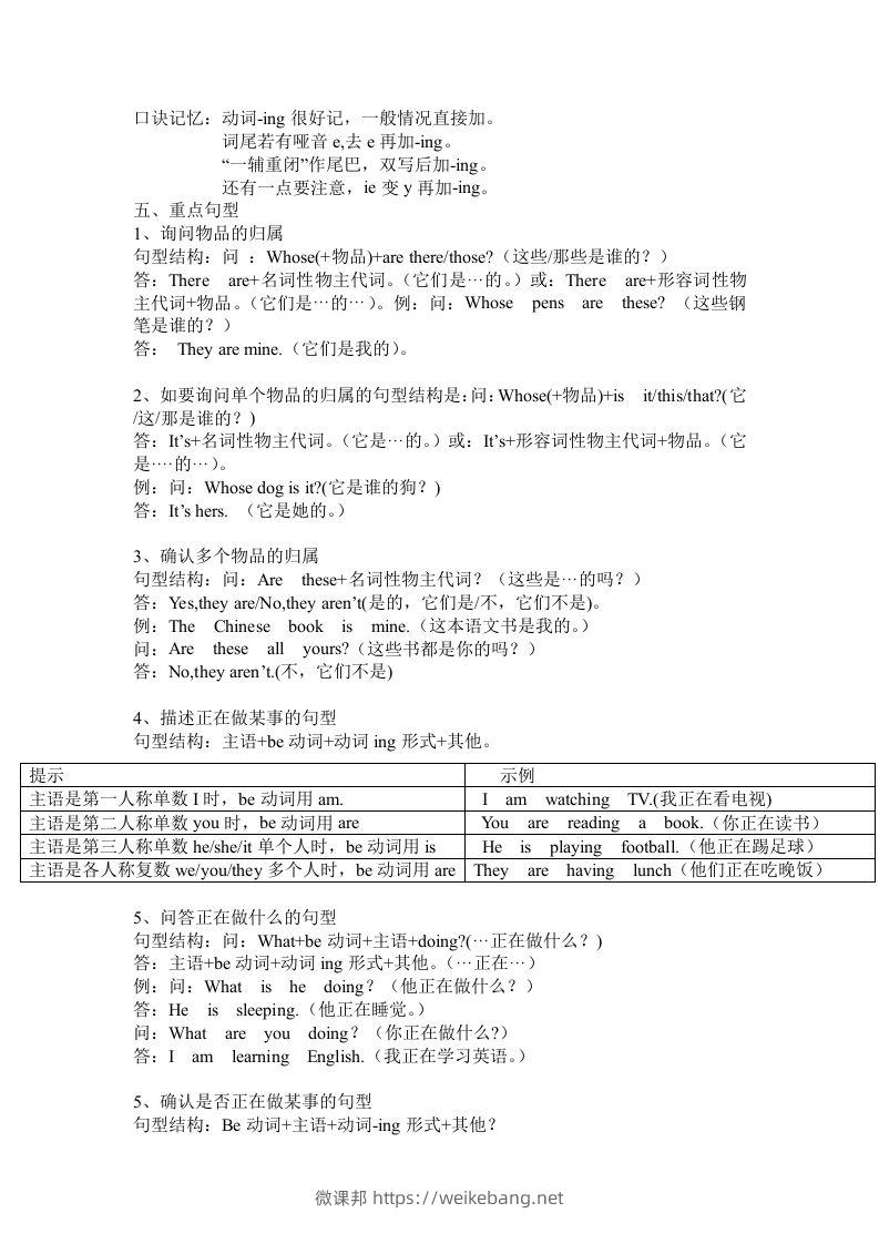 图片[2]-五年级英语下册Unit5单元知识梳理（人教PEP版）-微课邦