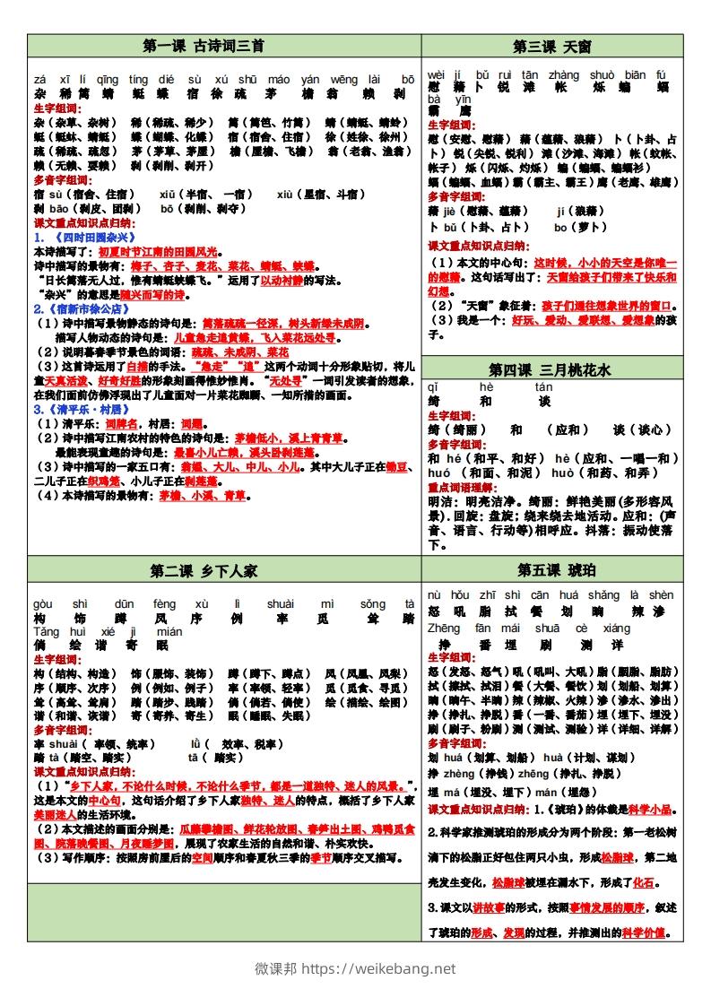 【课课贴】四下语文-微课邦